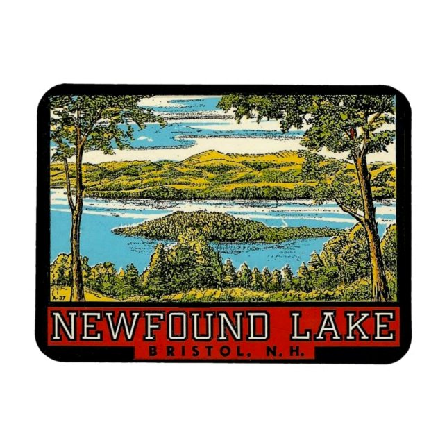 Newfound Lake Bristol New Hampshire Travel Magnet (Horizontal)