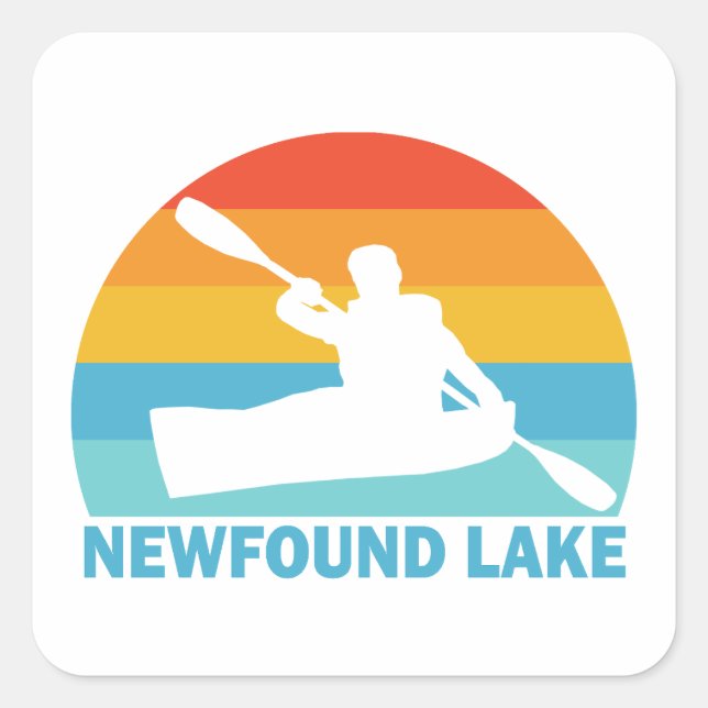 Newfound Lake New Hampshire Kayak Square Sticker (Front)