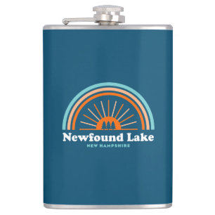 Newfound Lake New Hampshire Rainbow Hip Flask