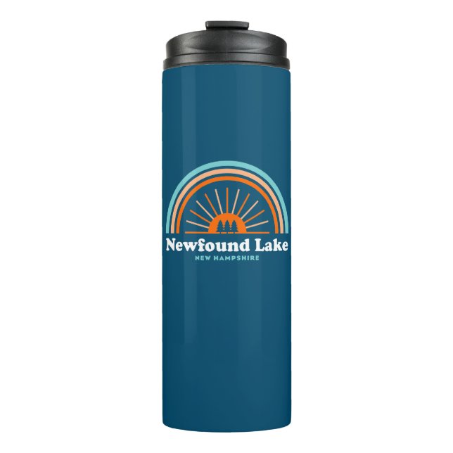 Newfound Lake New Hampshire Rainbow Thermal Tumbler (Front)