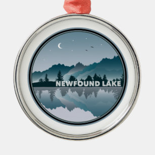 Newfound Lake New Hampshire Reflection Metal Ornament