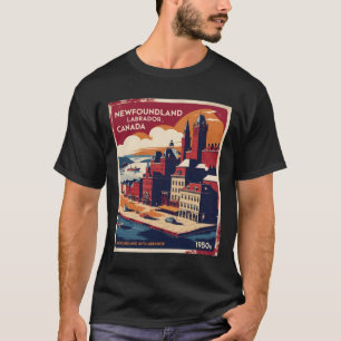 Newfoundland And Labrador Canada 1950s Vintage Tra T-Shirt