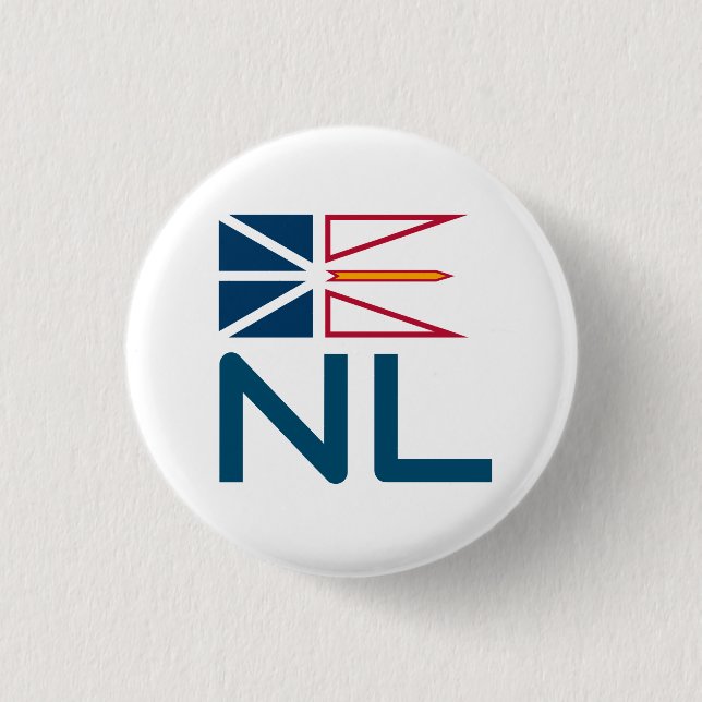 Newfoundland and Labrador flag 1 Inch Round Button (Front)