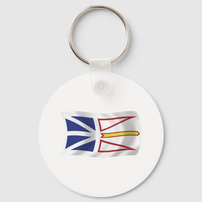 Newfoundland And Labrador Flag Keychain (Front)