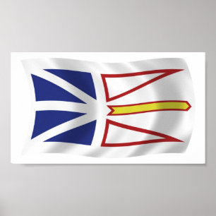 Newfoundland And Labrador Flag Poster Print