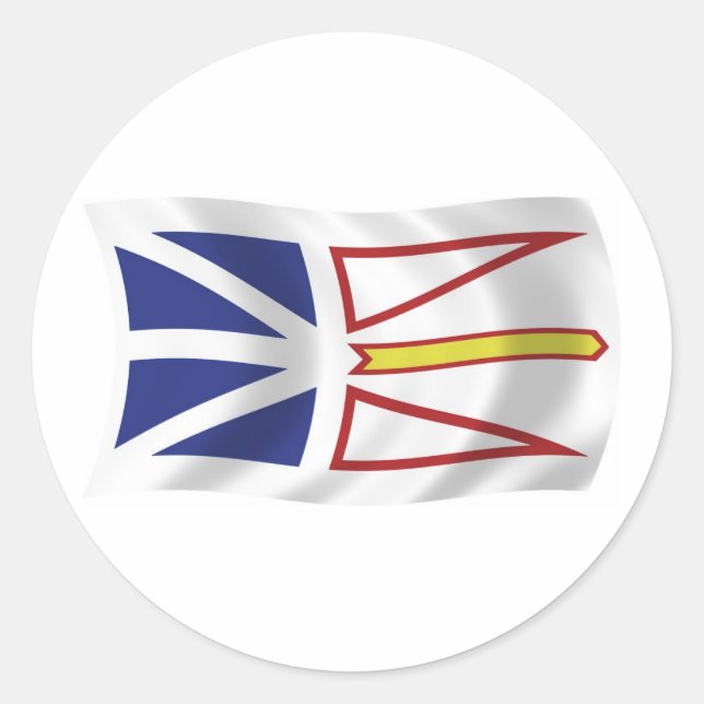 Newfoundland And Labrador Flag Sticker (Front)