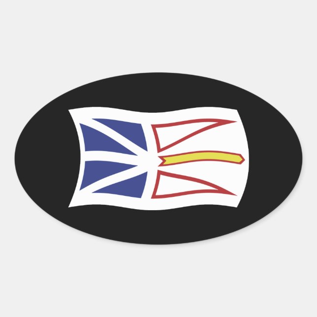 Newfoundland And Labrador Flag Sticker (Front)