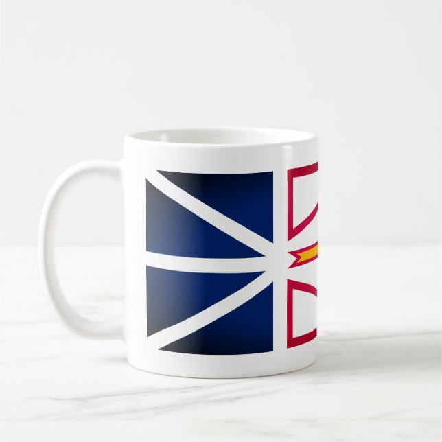 Newfoundland and Labrador flag (vertical) Coffee Mug (Left)