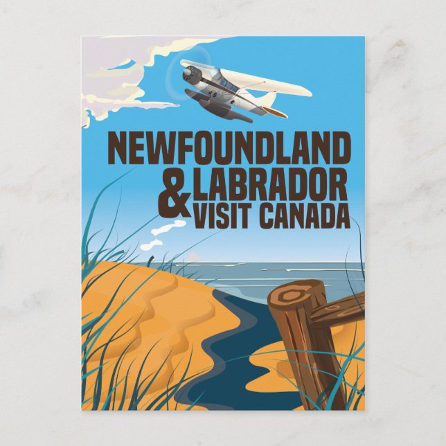 Newfoundland and Labrador travel poster Postcard (Front)
