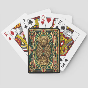 Newfoundland, Art Deco Dog Playing Cards