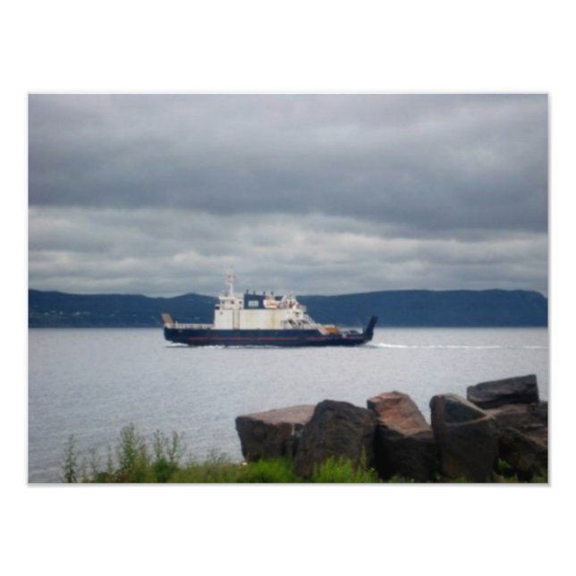 Newfoundland Bell Island Ferry Flanders Print (Front)