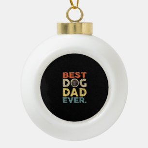 Newfoundland best dog dad ever gifts ceramic ball christmas ornament