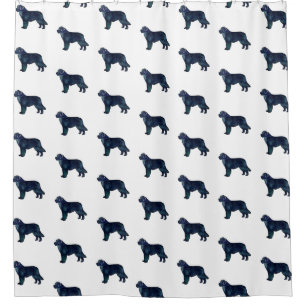 Newfoundland Black Watercolor Silhouette