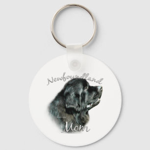 Newfoundland (blk) Mom 2 Keychain