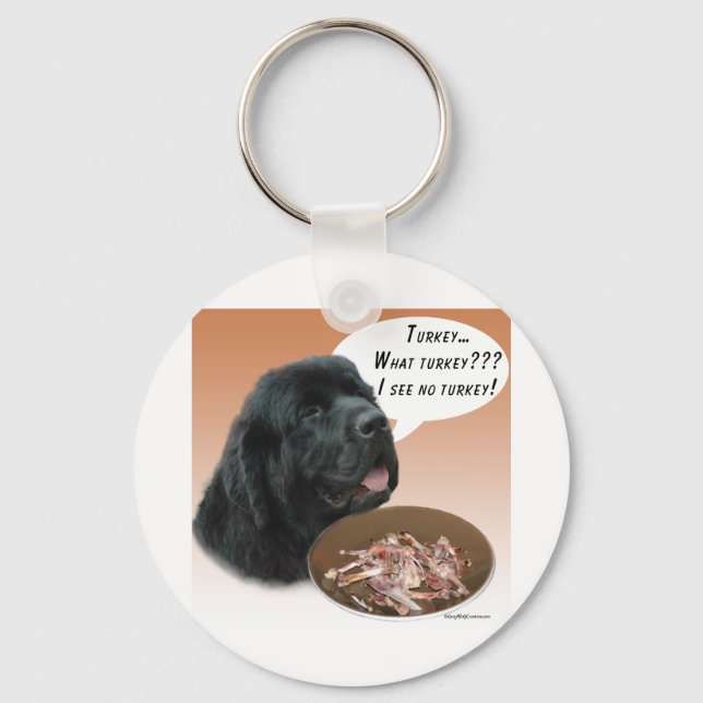 Newfoundland (blk) Turkey Keychain (Front)