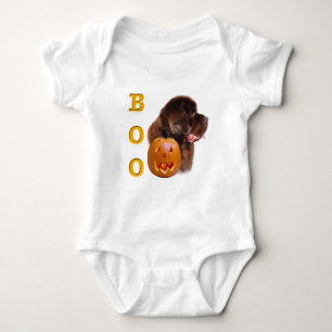 Newfoundland (brn) Halloween Boo Baby Bodysuit