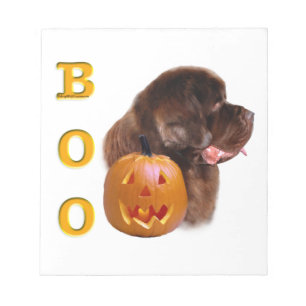 Newfoundland Brown Halloween BOO Notepad
