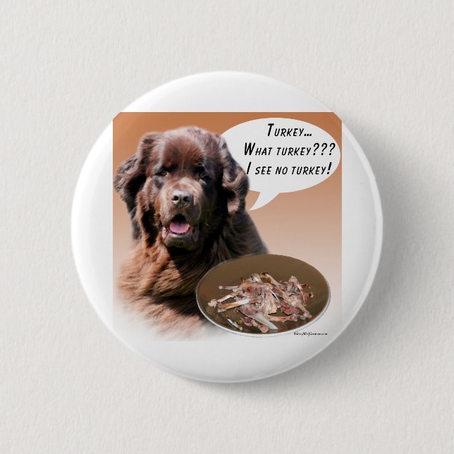 Newfoundland (brown) Turkey 2 Inch Round Button (Front)
