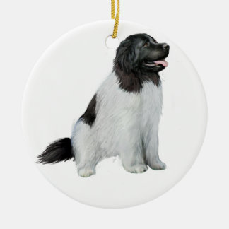 Newfoundland  (C) - Landseer #1 Ceramic Ornament