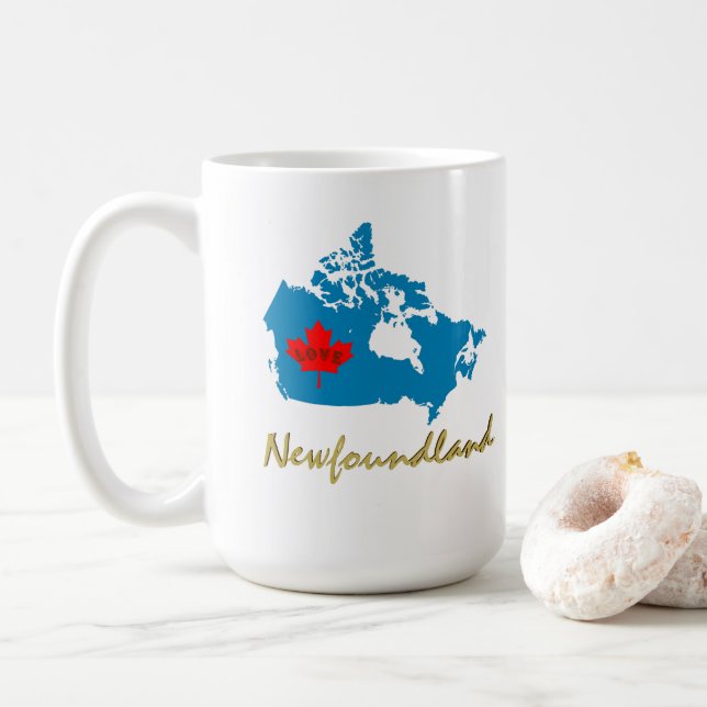 Newfoundland Canada Day  coffee tea cup mug (With Donut)
