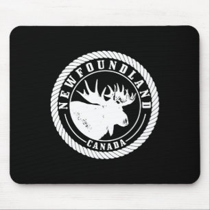 Newfoundland Canada Moose Vintage Hiking Nature Ca Mouse Pad