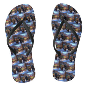 Newfoundland Christmas Festive Season Flip Flops