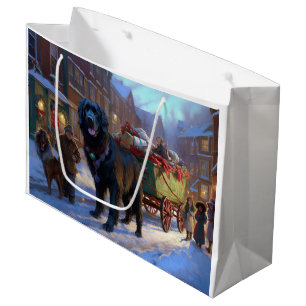 Newfoundland Christmas Festive Season Large Gift Bag