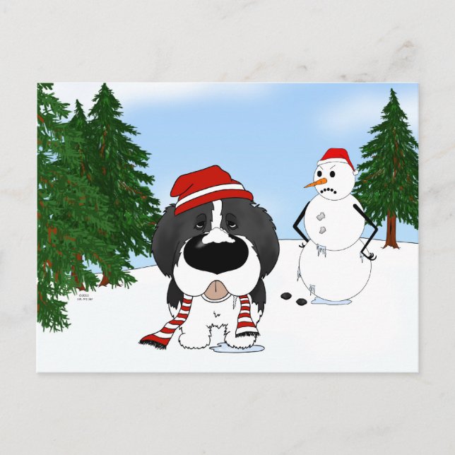 Newfoundland Christmas Holiday Postcard (Front)