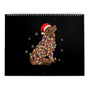 Newfoundland christmas light gift funny dog lover calendar
