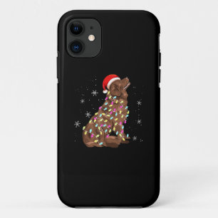 Newfoundland christmas light gift  funny dog lover iPhone 11 case