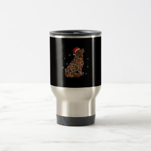 Newfoundland christmas light gift funny dog lover travel mug