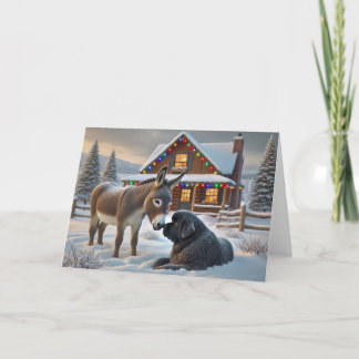 NEWFOUNDLAND CHRISTMAS - ON THE RANCH HOLIDAY CARD