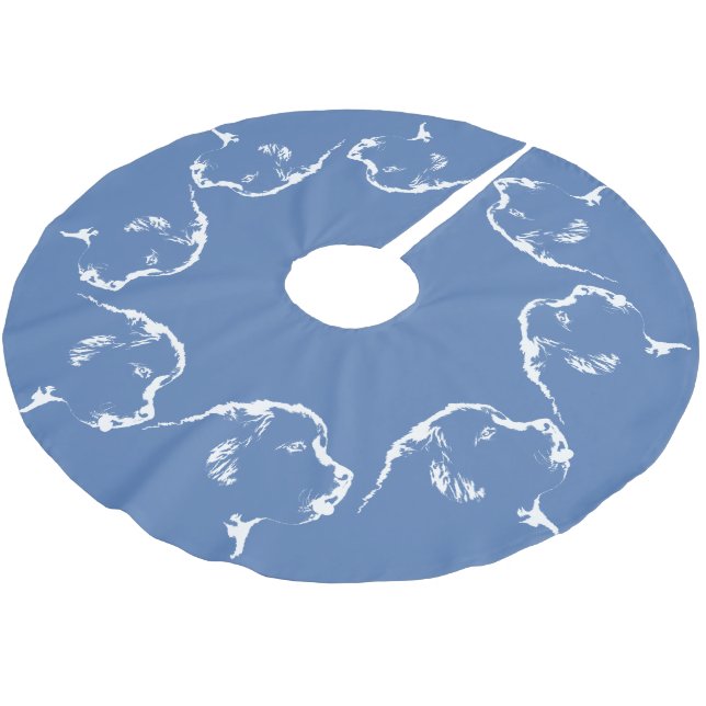 Newfoundland Christmas Tree Skirt Dog Tree Skirts (Angled)