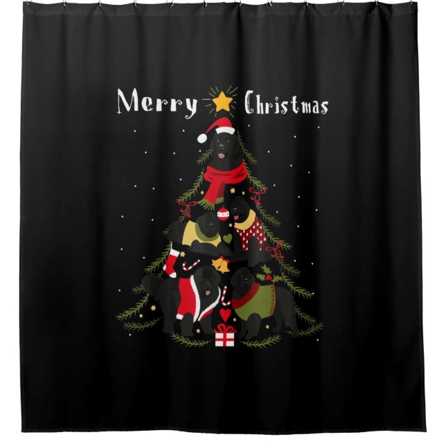 Newfoundland Christmas Tree Xmas Dog Lover (Front)