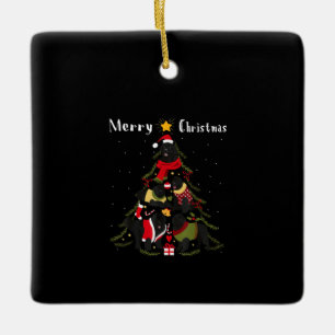 Newfoundland Christmas Tree Xmas Dog Lover Ceramic Ornament