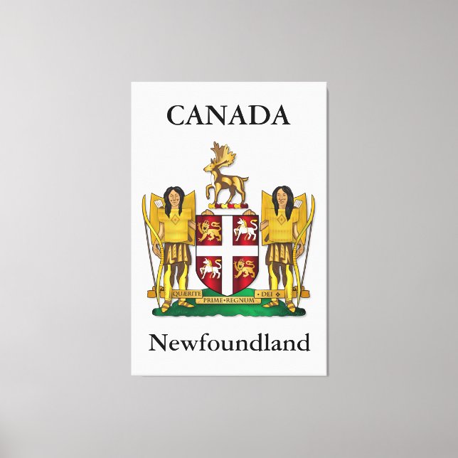 Newfoundland coat of arms canvas print (Front)