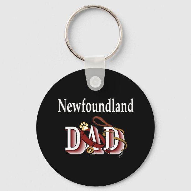 newfoundland dad Keychain (Front)
