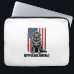 Newfoundland Dad Patriotic Dog Vintage Laptop Sleeve<br><div class="desc">Newfoundland Dad Patriotic Dog Vintage</div>