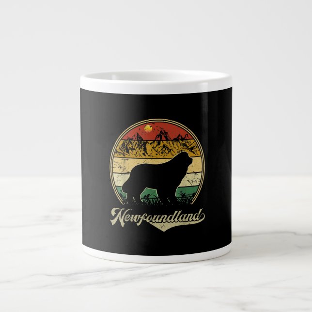 Newfoundland design | funny gift for dog lover large coffee mug (Front)