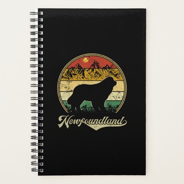 Newfoundland design | funny gift for dog lover planner (Front)