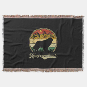 Newfoundland design funny gift for dog lover throw blanket