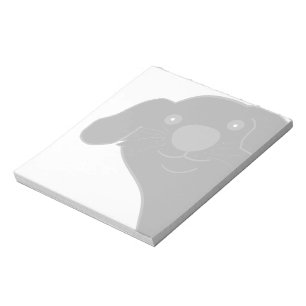 Newfoundland Dog Black Peeking Cartoon Notepad