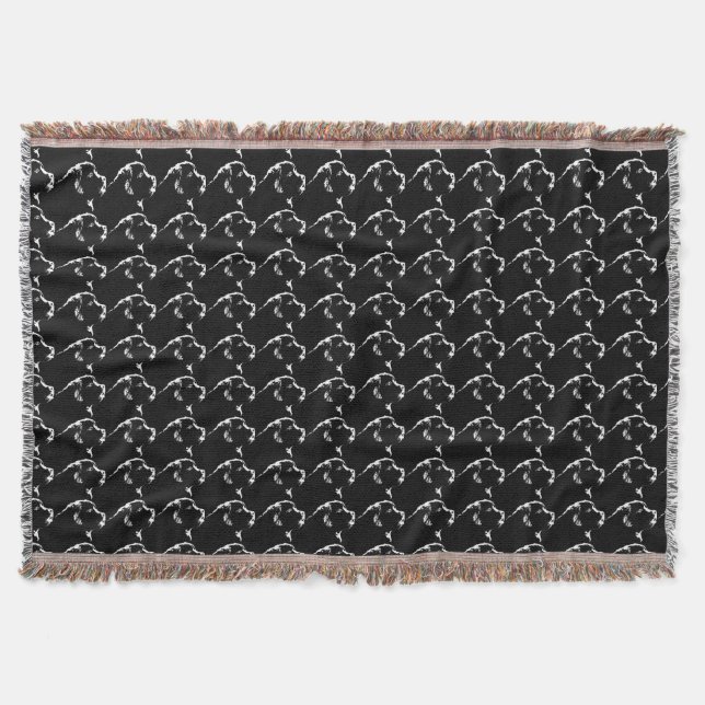 Newfoundland Dog Blanket Puppy Dog Throw Blanket (Front)