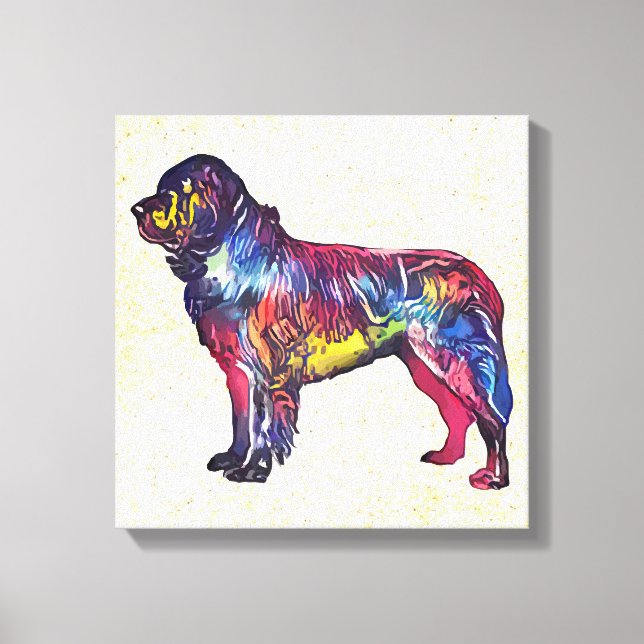 Newfoundland dog canvas print (Front)