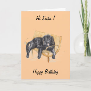 Newfoundland Dog, changez le nom, la carte d'anniv