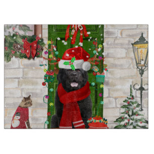 Newfoundland Dog Christmas Cutting Board