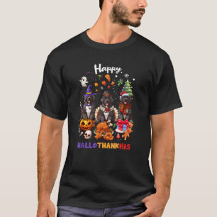 Newfoundland Dog Christmas Happy Halloween Thanksg T-Shirt