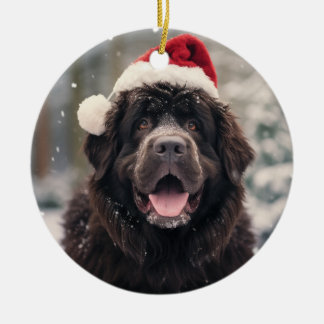 Newfoundland Dog Christmas Keepsake Ceramic Ornament