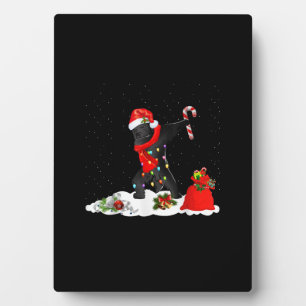 Newfoundland Dog Dabbing Funny Christmas Plaque
