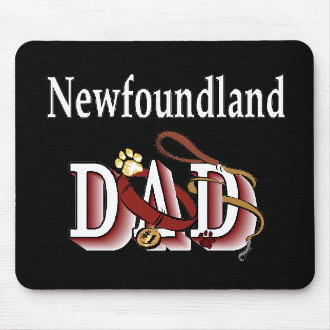 Newfoundland Dog Dad Gifts Mouse Pad (Front)